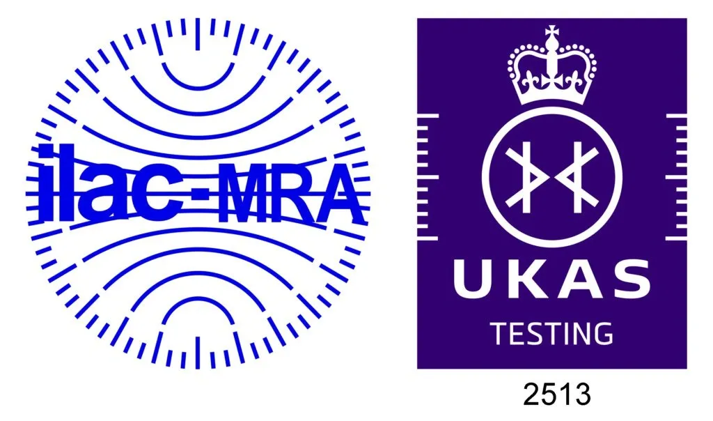 ILAC-MRA and UKAS Testing accreditation logos for IFS Laboratories with the number 2513 below.